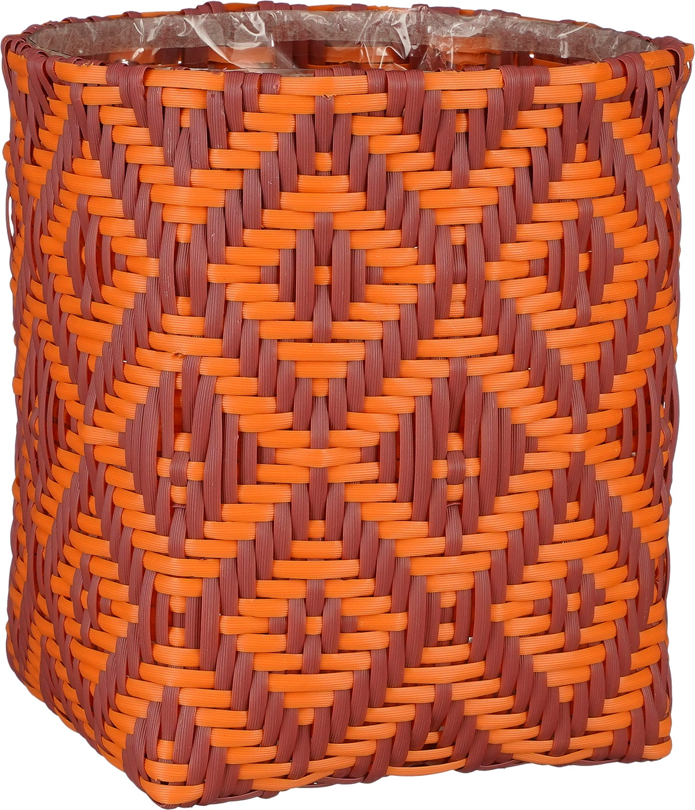 Mica Decorations plantenmand Merlijn oranje / terracotta 21 x 21 x 23 cm