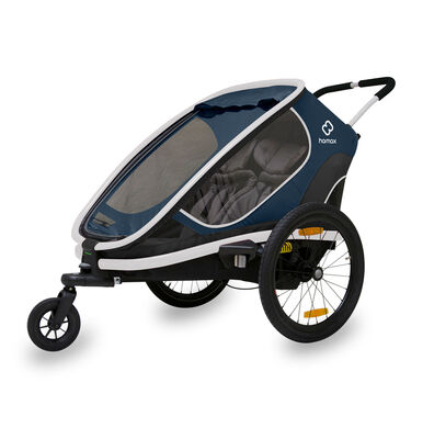 Hamax Outback Reclining Sykkelvogn 2019 inkl. Regntrekk, Navy/White