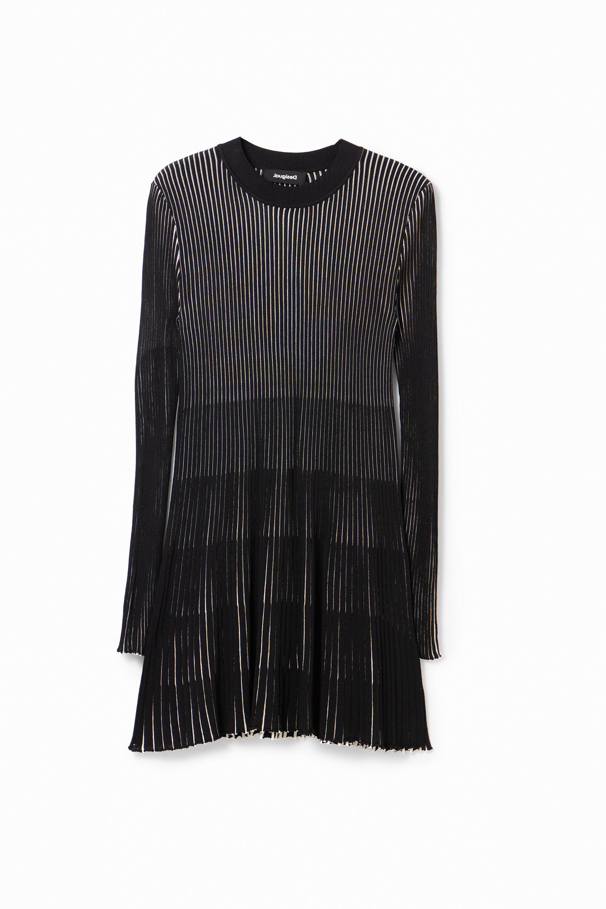 Robe courte tissu côtelé