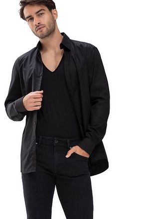 Mey Dry Cotton V-hals T-shirt Zwart 46038 kopen