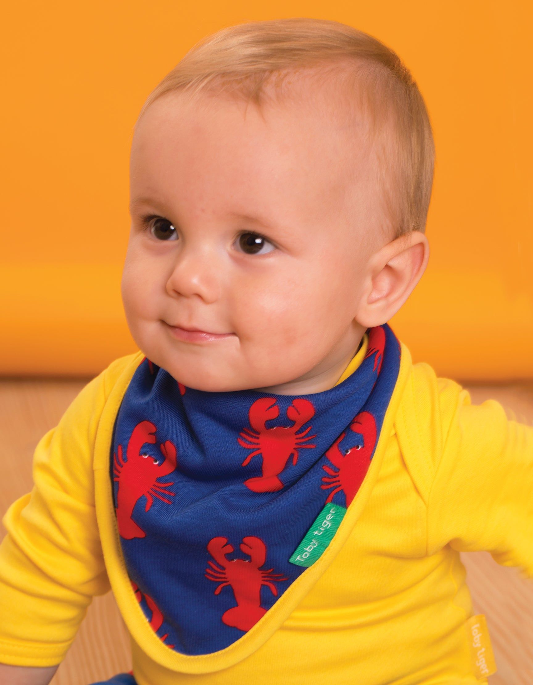 Toby Tiger Baby-Tuch mit Hummer-Motiv