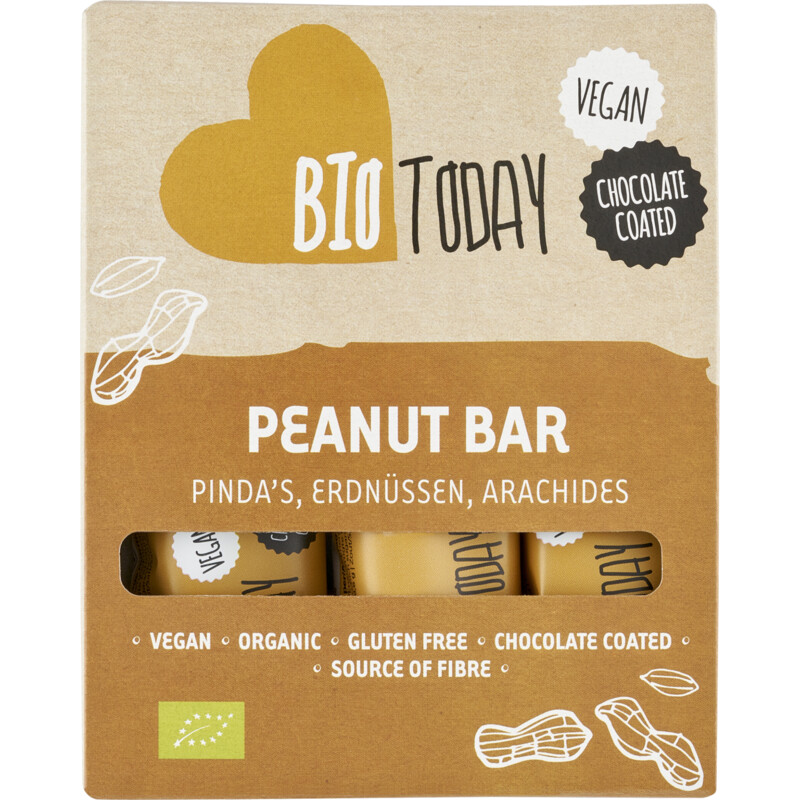 BioToday Vegan choco bar pinda's