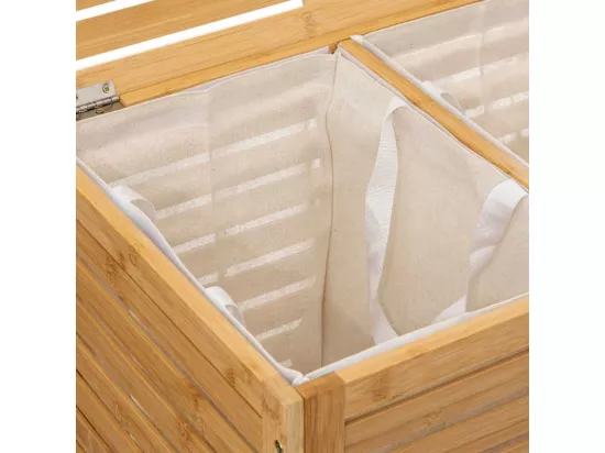 Panier à Linge Double Bambou 