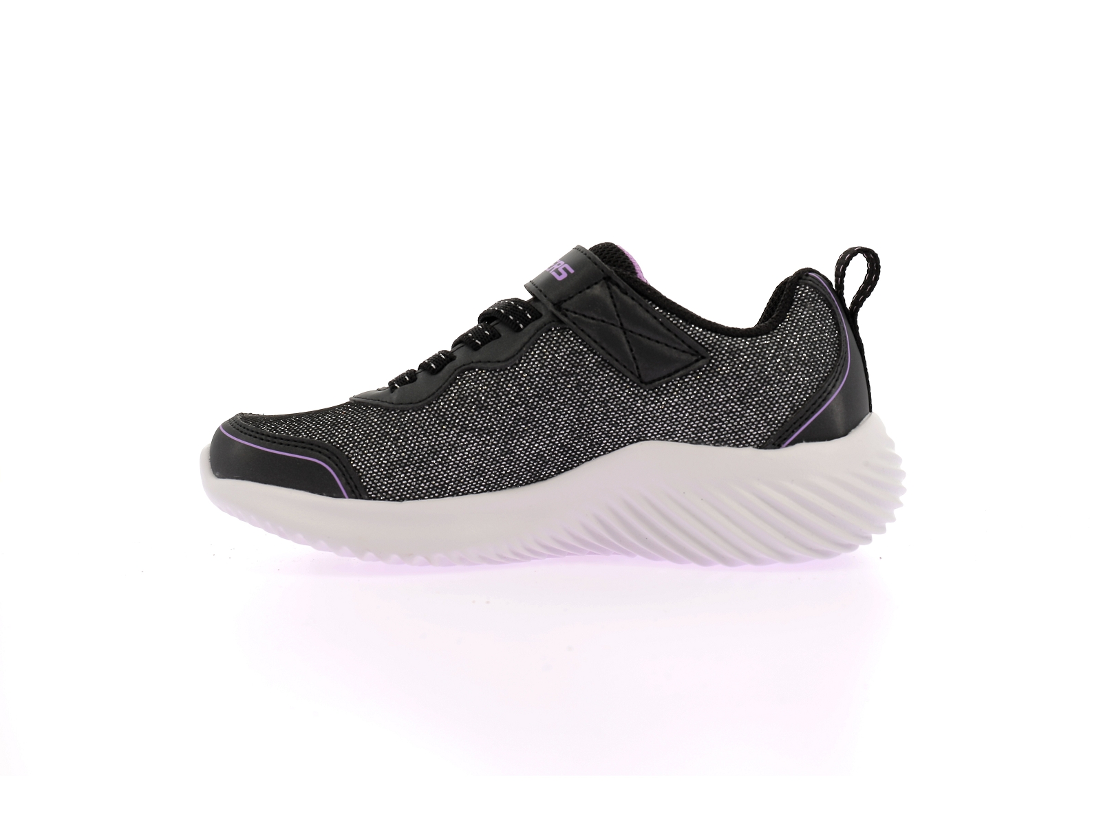 Skechers-BOUNDER GIRLY GROOVE Matières combinées Noir Argent