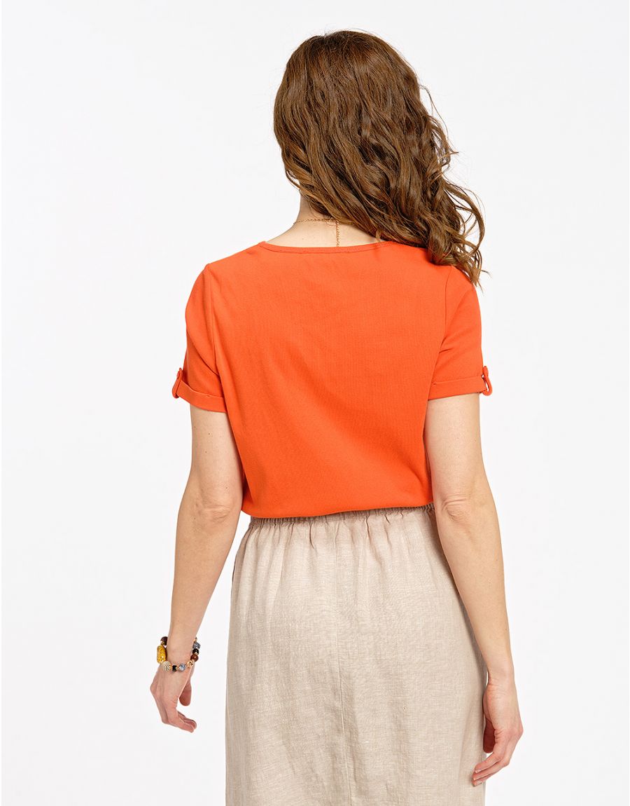T-shirt orange coton Bio