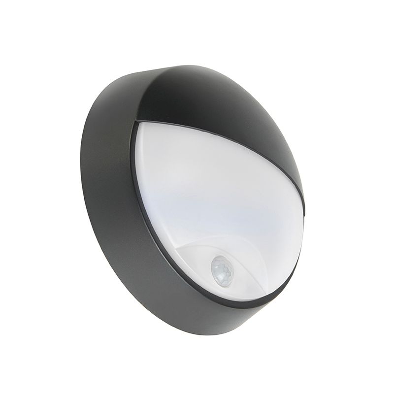 Buitenwandlamp zwart incl. LED met bewegingssensor IP54 - Hortus
