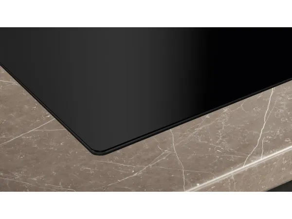 Siemens iQ300 ED611BS16E - Induktions kogeplade - 4 plader - Niche - bredde: 56 cm - dybde: 49 cm - Klasse B - rammeløs - sort med nedtræksudstødning (ekstraktion og recirkulation)