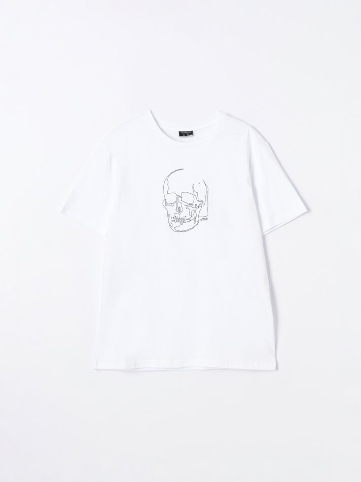 Pacote com 4 camisetas estampadas - Brancas