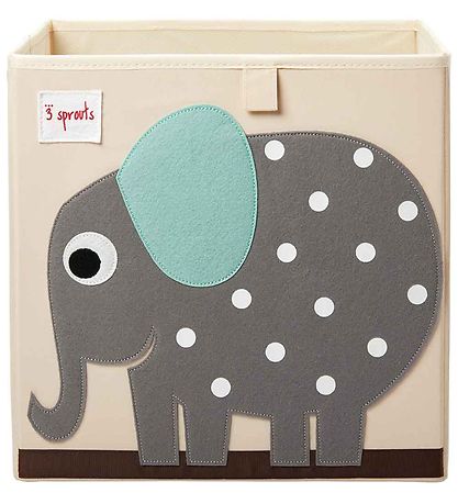 3 Sprouts Aufbewahrungsbox - 33x33x33 - Elefant