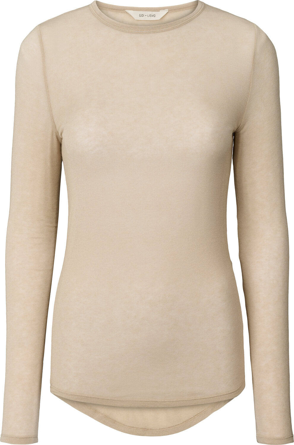 Gai+Lisva  Thyra langærmet uld t-shirt - Smoke Grey