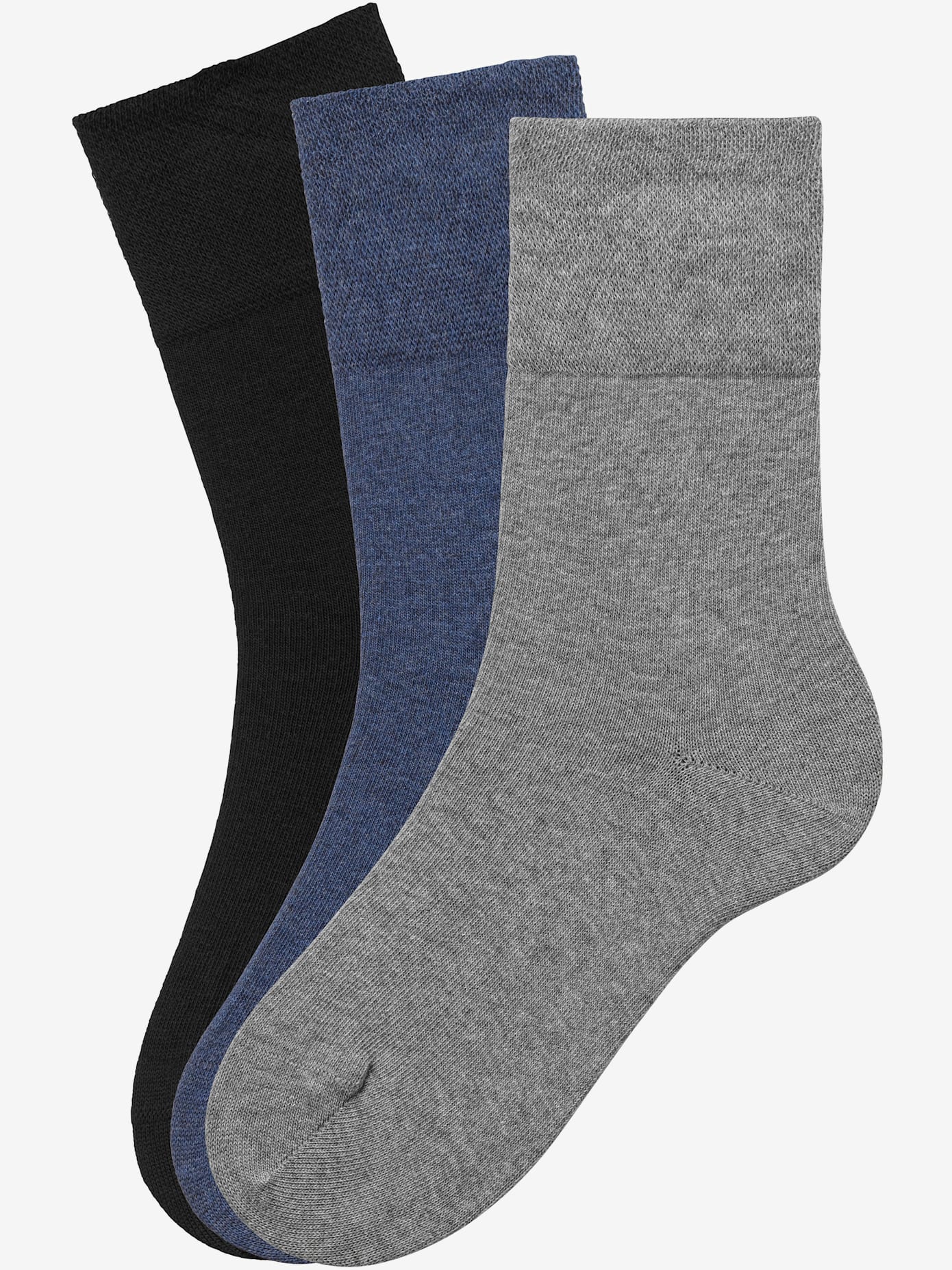 Chaussettes lot de 3 paires de socquettes, adaptées aux diabétiques