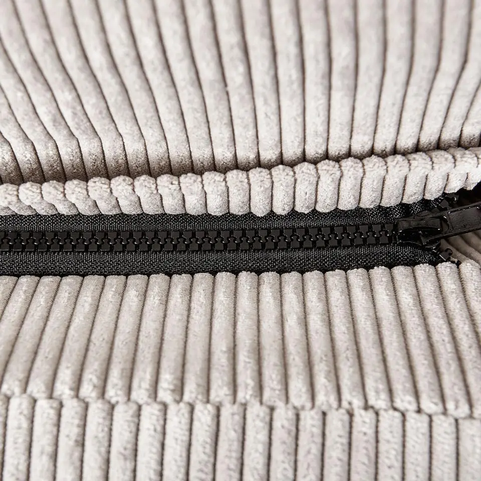 MELLE - Tweepersoonsbed - Taupe - 180 x 200 cm - Corduroy