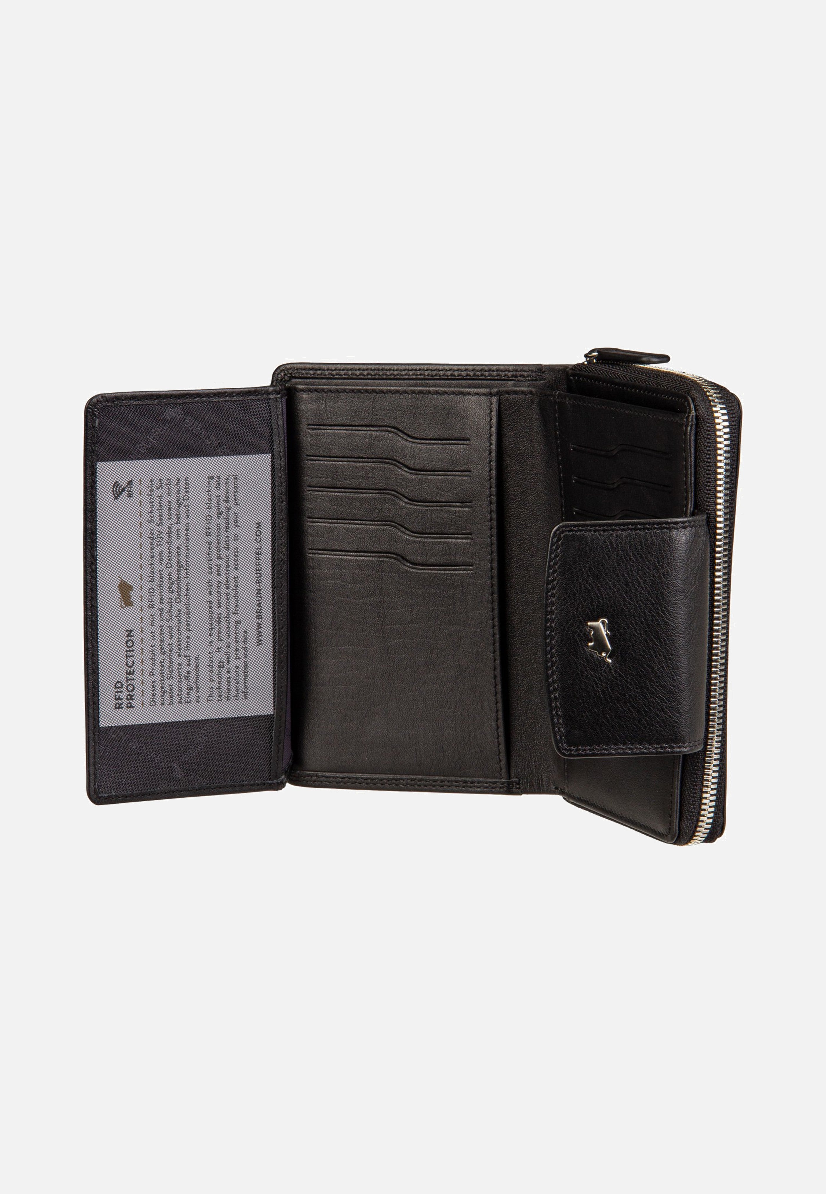 Golf RFID Zip-Wallet M 15Cs Black - Portemonnaie