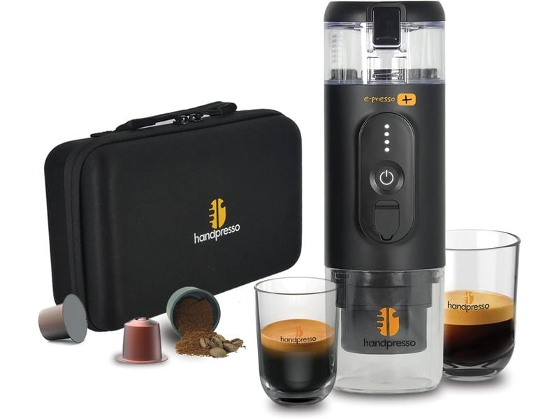 Handpresso Reisekaffeemaschine E-Presso Set 90 ml Kaffeemaschine für unterwegs