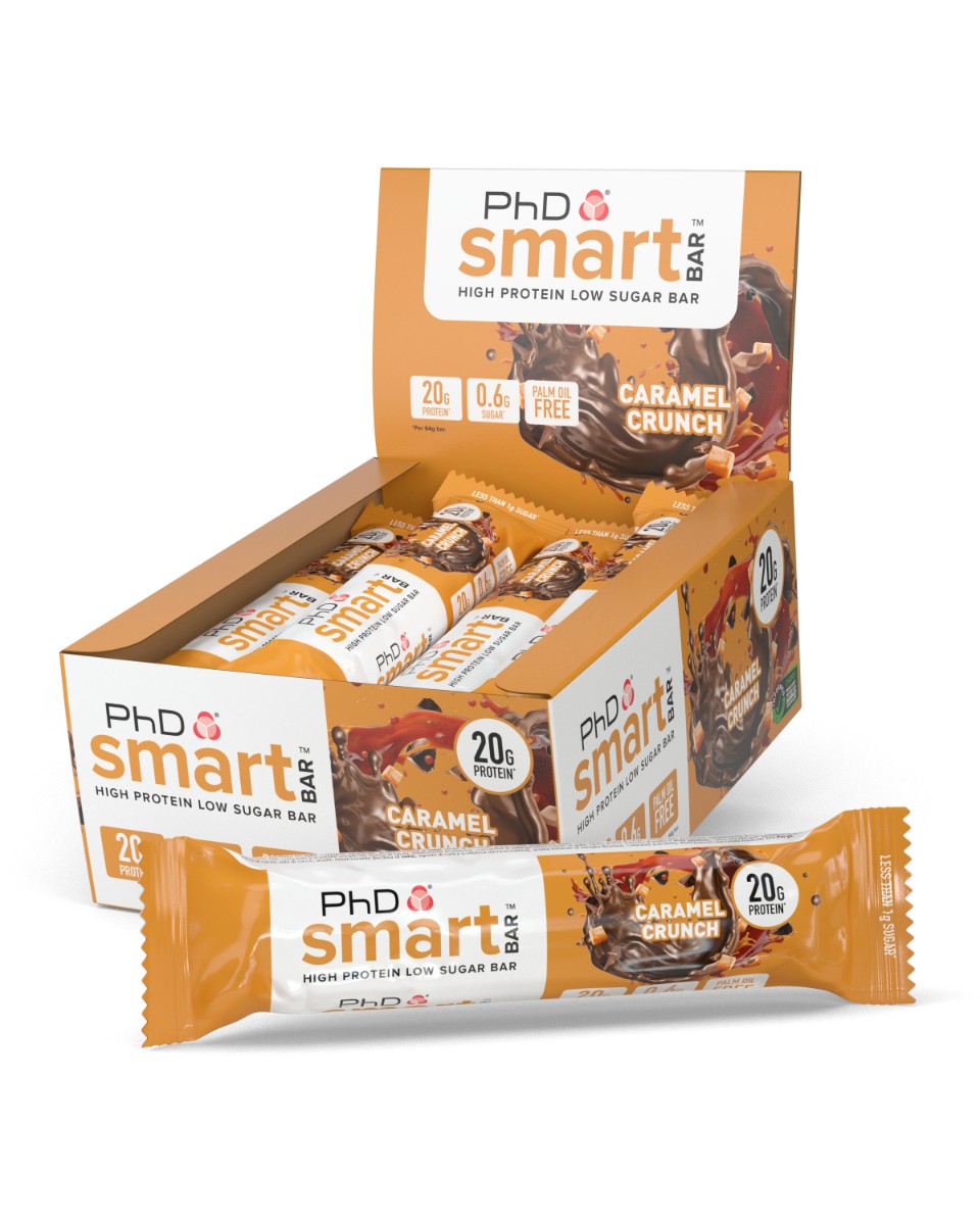 PhD Smart Bars Caramel Crunch 12x64g