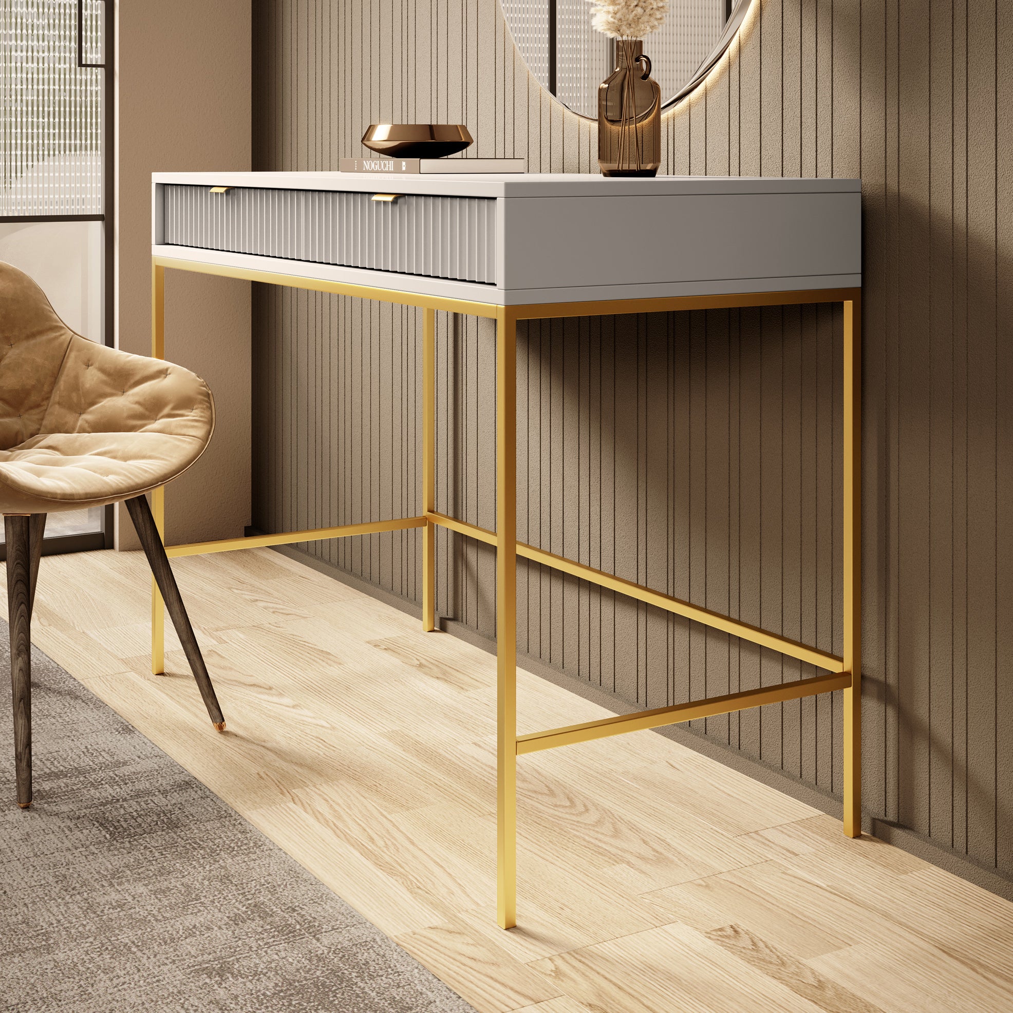 Navil 2 - Kaptafel - Beige - 104x50 cm