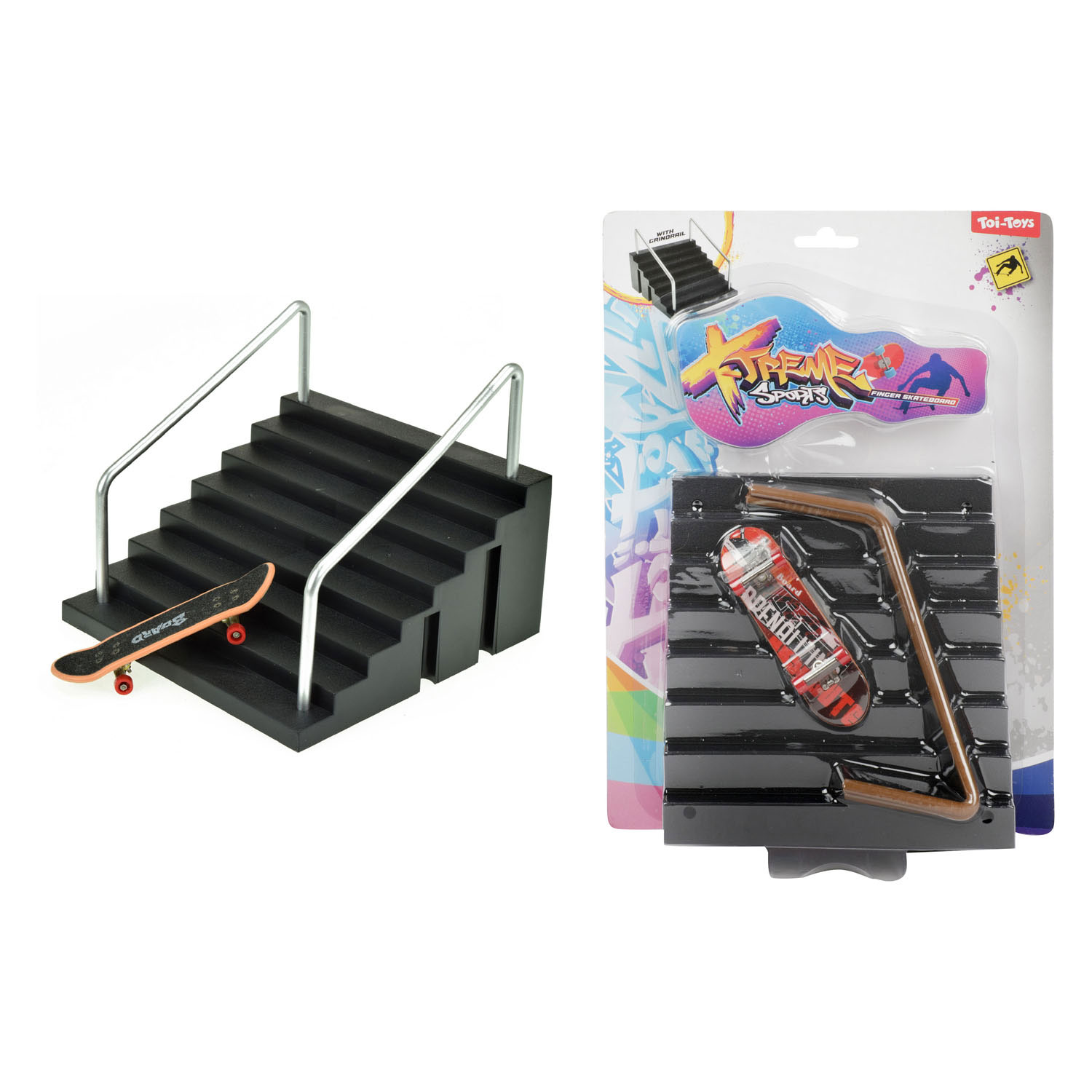 Vinger Skateboard met Trap, 4dlg.
