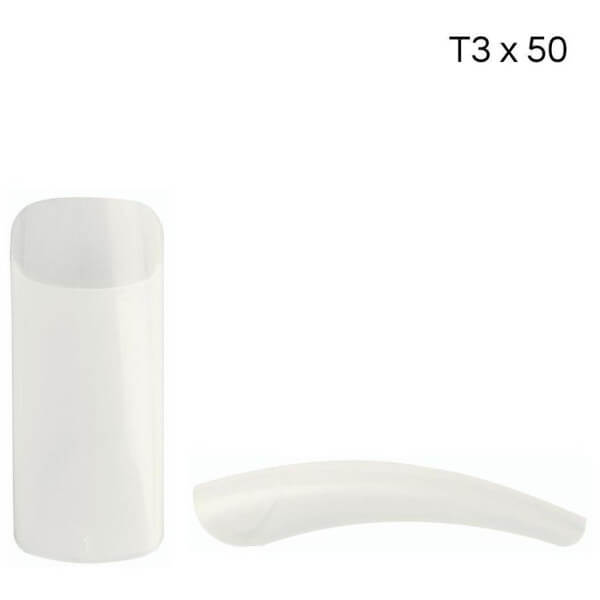 Boîte 50 Tips naturels carrés à bande longue Taille 3