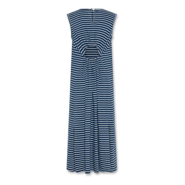 AO76 Robe London Rayée | Bleu marine