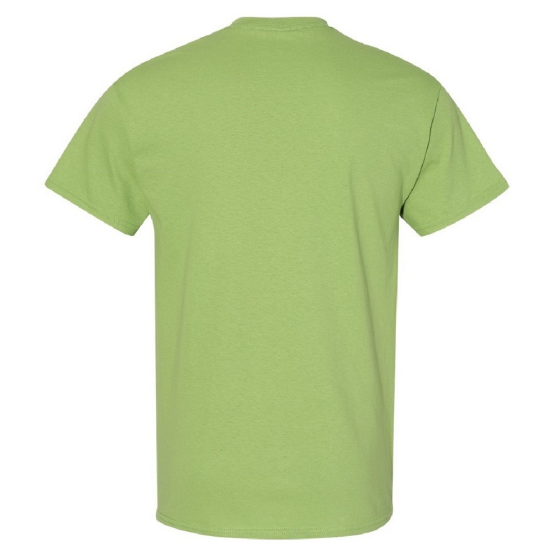 Camiseta básica de manga curta Gildan Heavy Cotton, 100% algodão grosso.