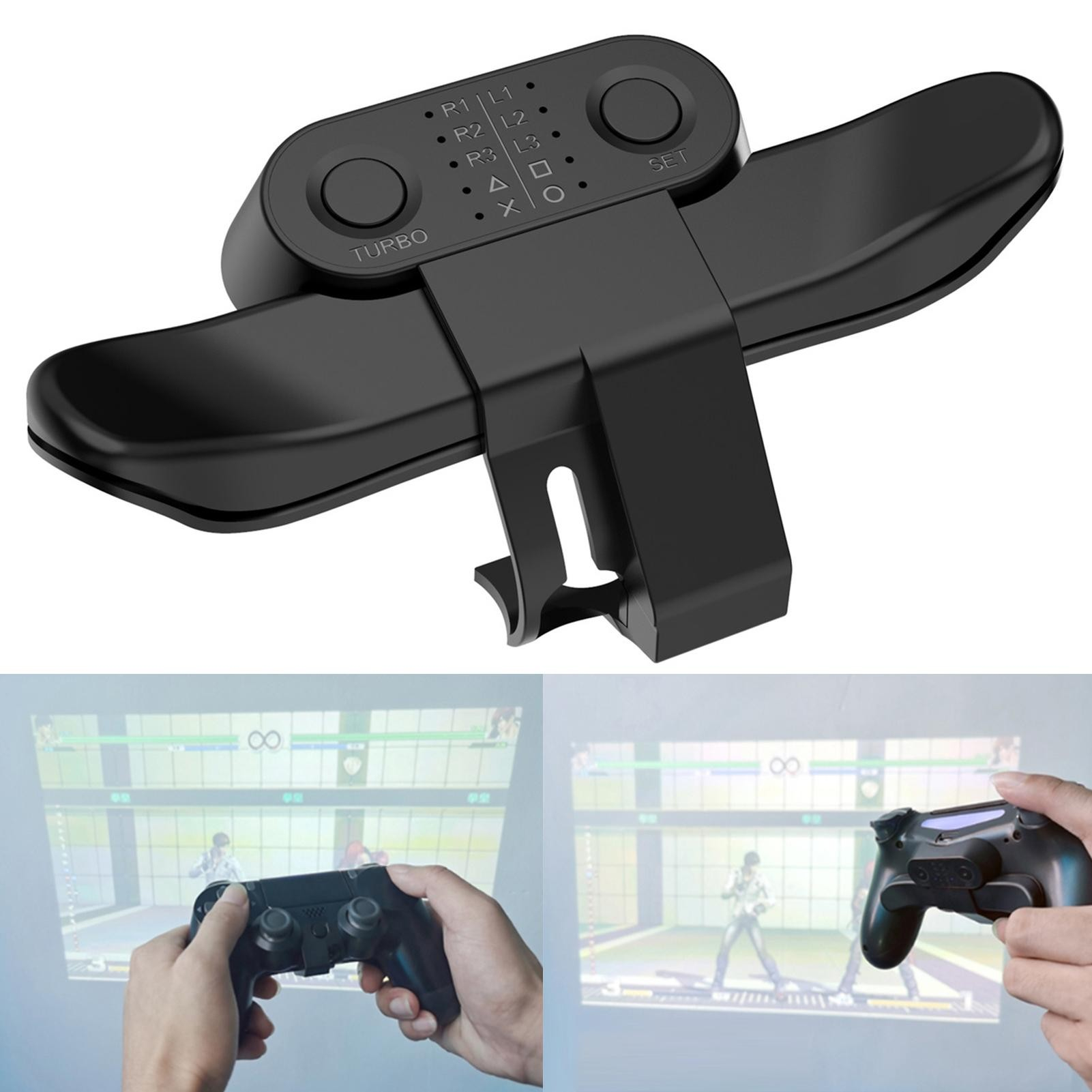 Sony Playstation PS4 Controller Paddles Rücktasten Ansatzstück Erweiterung mit Turbofunktion - Schwarz