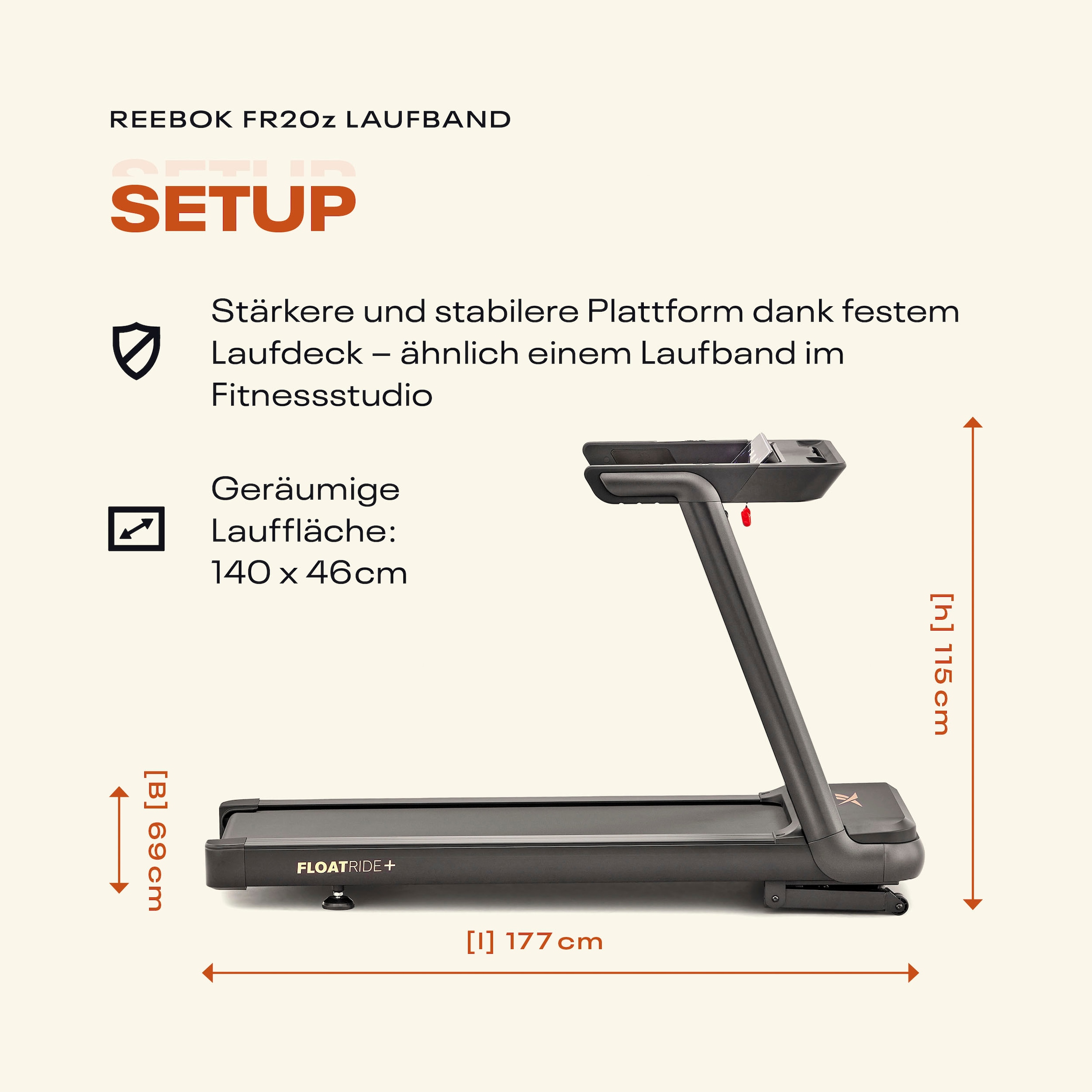 Reebok Laufband »FR20z Floatride« bis max. 18 km/h