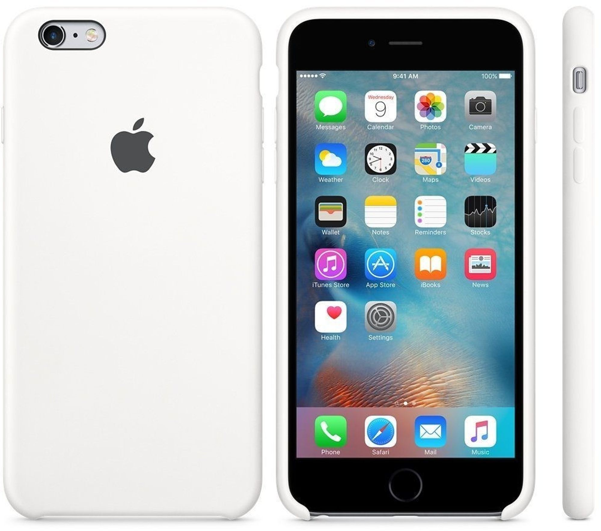 Apple iphone 6s Plus Silikon Case Smartphone Schutzhülle Abdeckung Weiss Tasche