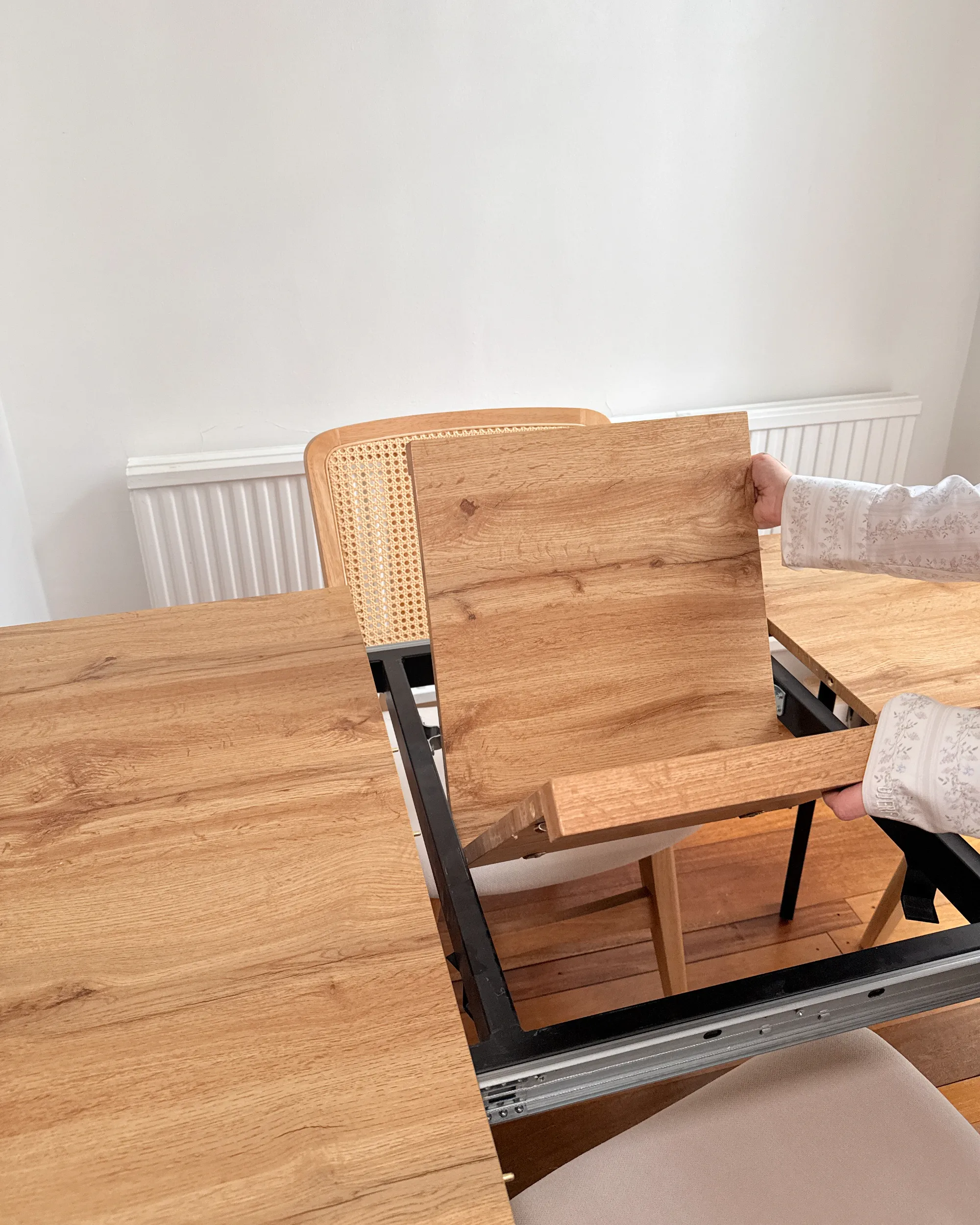 Eettafel uitschuifbaar HARLOW Bruin 90 cm 140/180 cm