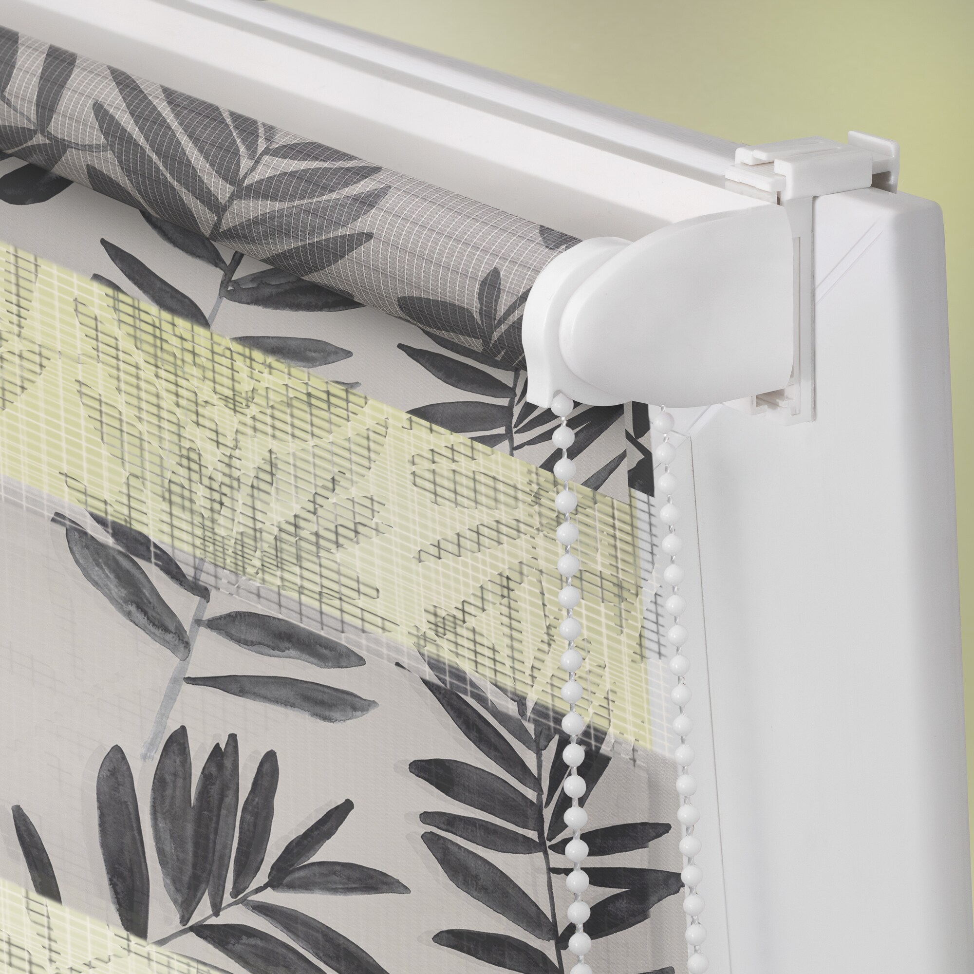 Lichtblick Duo Rollo Klemmfix, ohne Bohren, blickdicht, Black Watercolor Branches - Schwarz