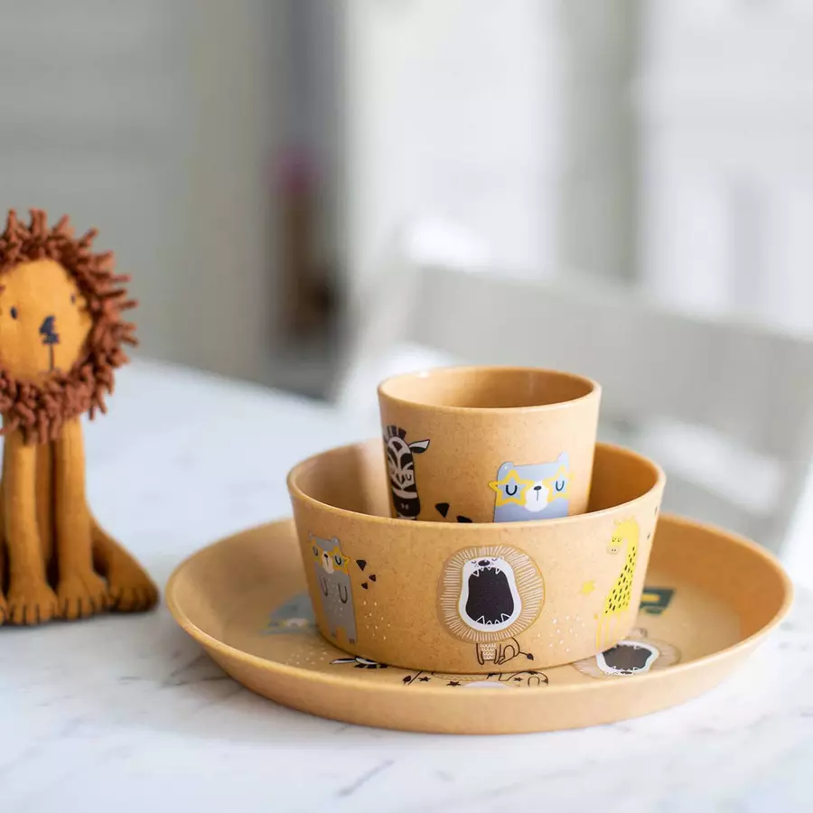 Koziol Kindergeschirrset 3er Set dunkelgelb