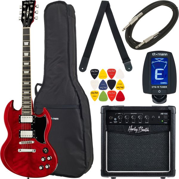 Harley Benton DC-580 CH Vintage Serie Bundle