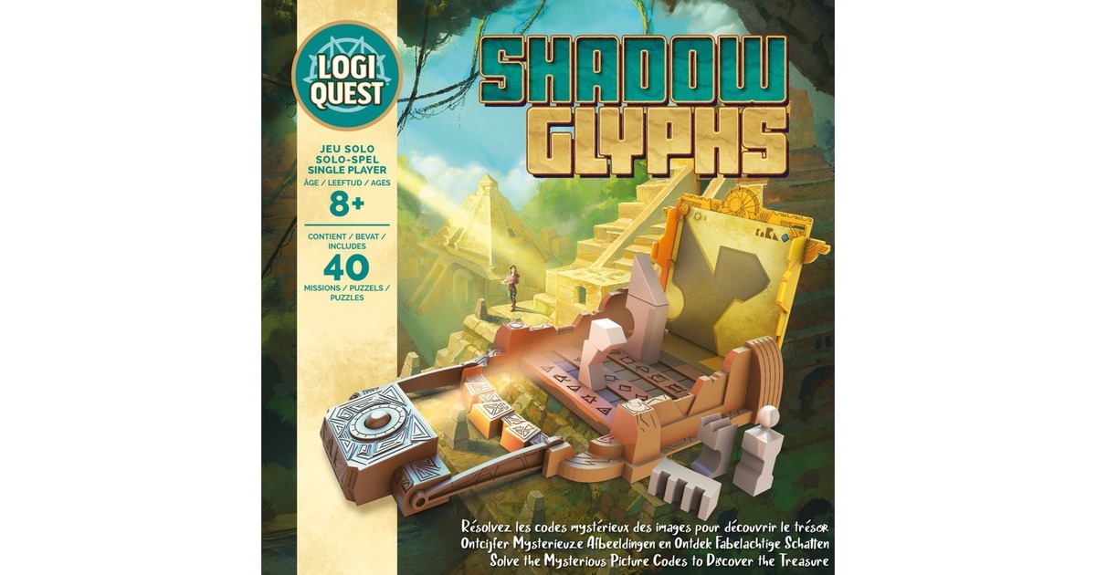 AsmodeeLogiquest: Shadow Glyph Bordspel  (Meertalig, 1 speler, Vanaf 8 jaar)