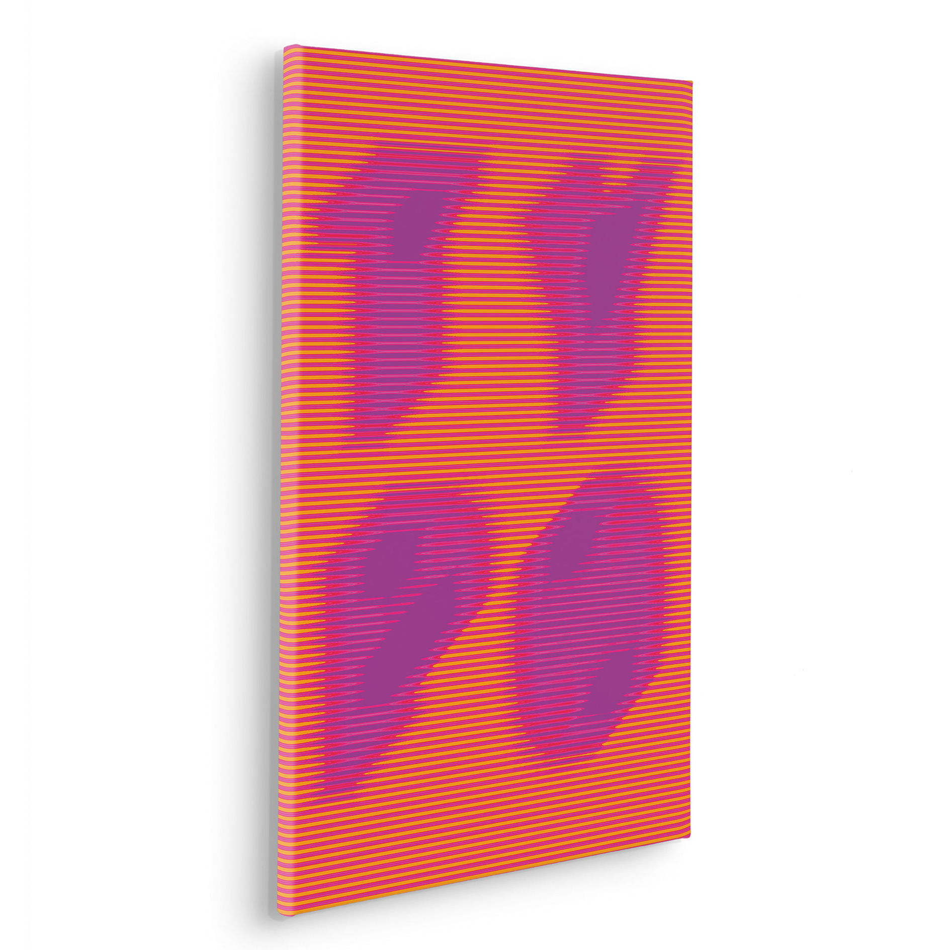Keilrahmenbild BLURRY NIGHT - lila-rot - 40x60 cm