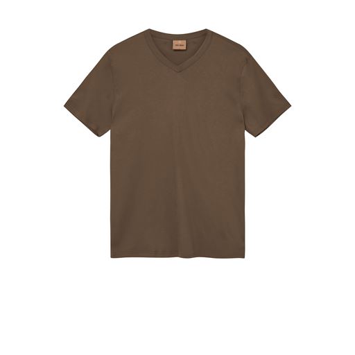 Mos Mosh Gallery Perry Crunch V-SS T-shirt, Brown Latte, L