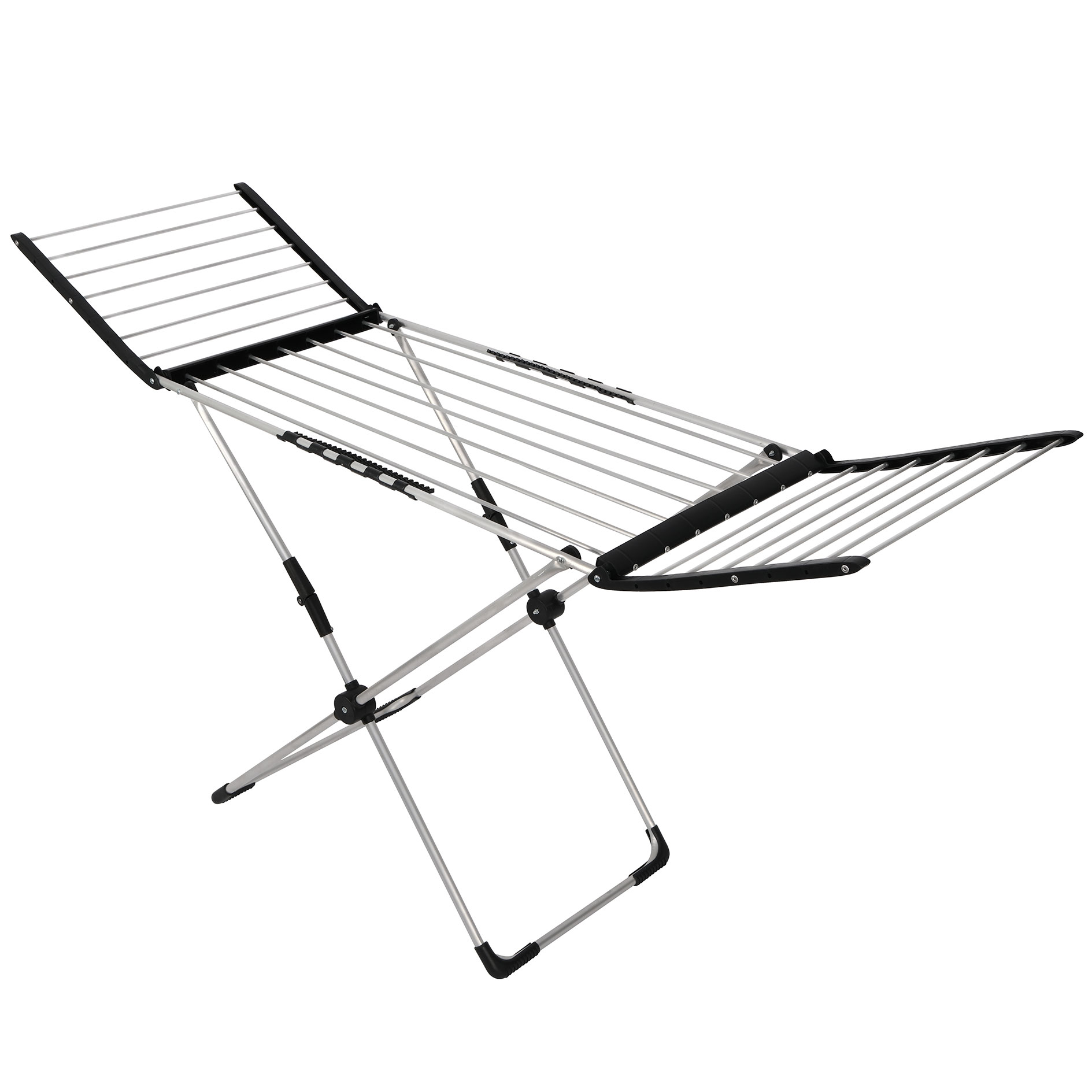 MICHELINO Flügeltrockner - alu-schwarz - Klappmechanismus