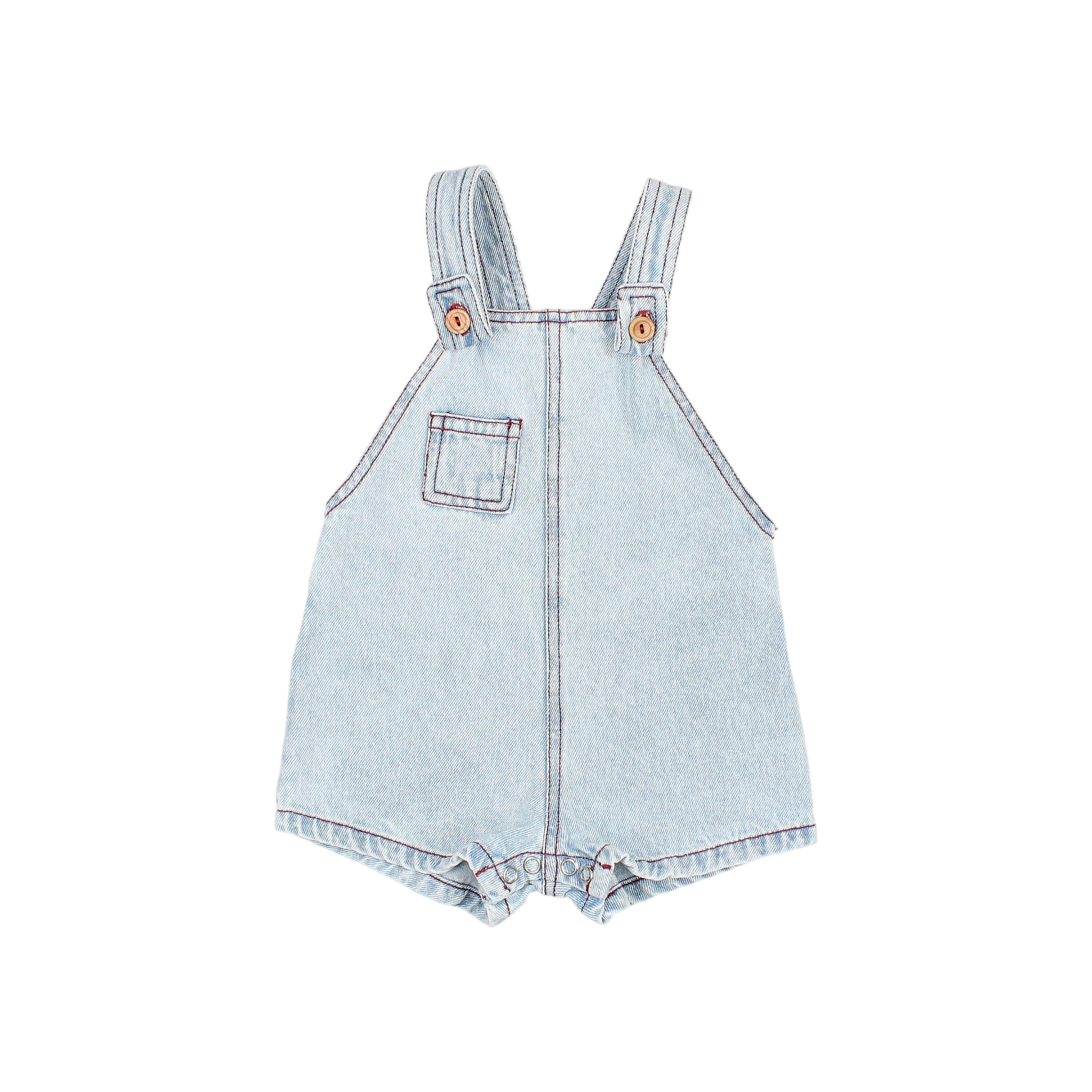 Baby Latzhose Denim Bleach