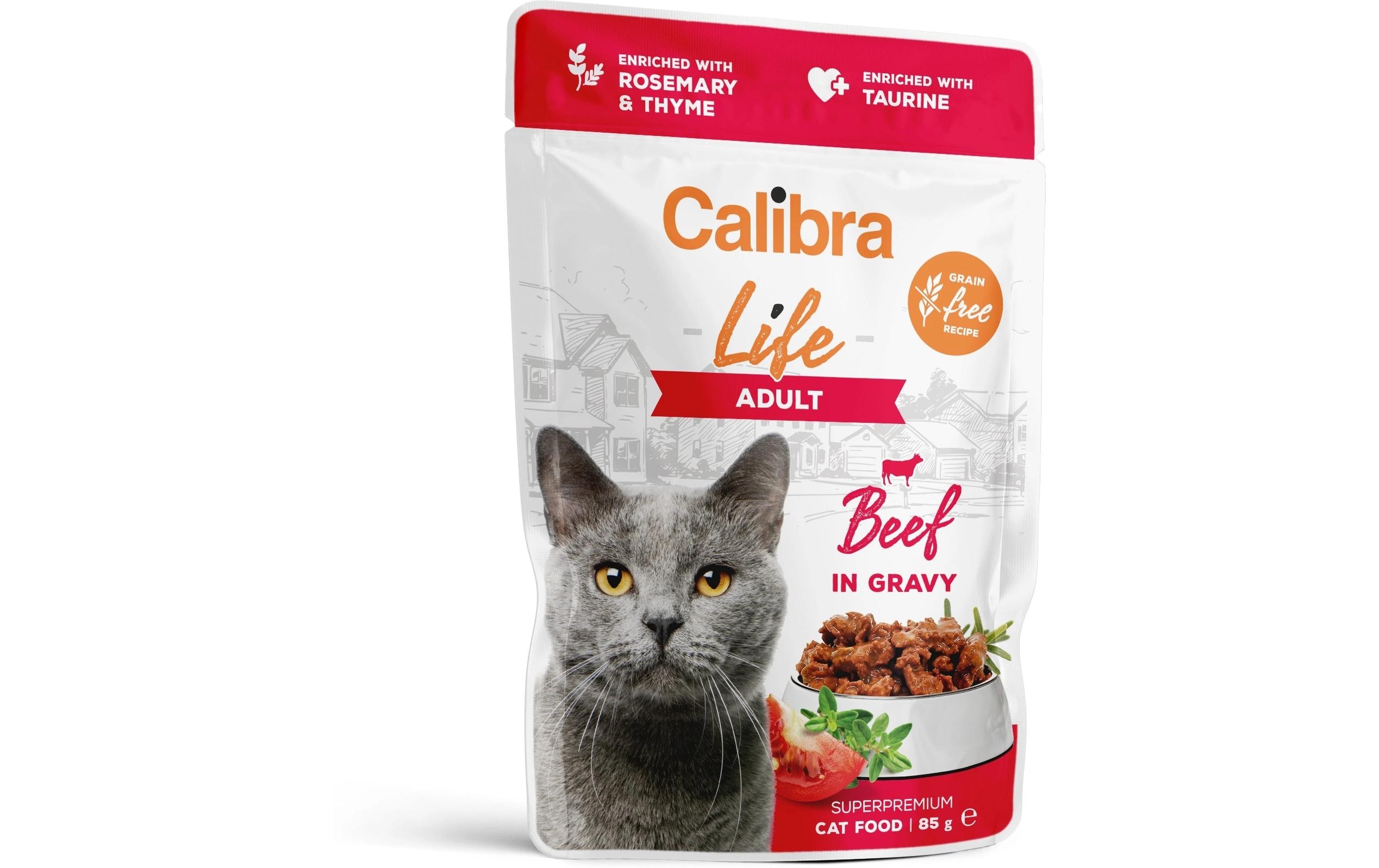 Nassfutter Life Adult Rind in Sauce 28x 85 gAlleinfuttermittel für ausgewachsene Katzen
