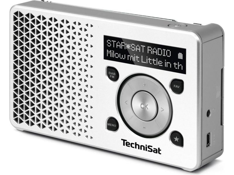 Technisat DigitRadio 1 Weiss Portables DAB /UKW-Radio mit integriertem Akku