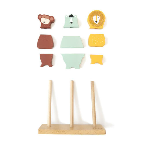 Puzzle Animaux à empiler en bois - TRIXIE