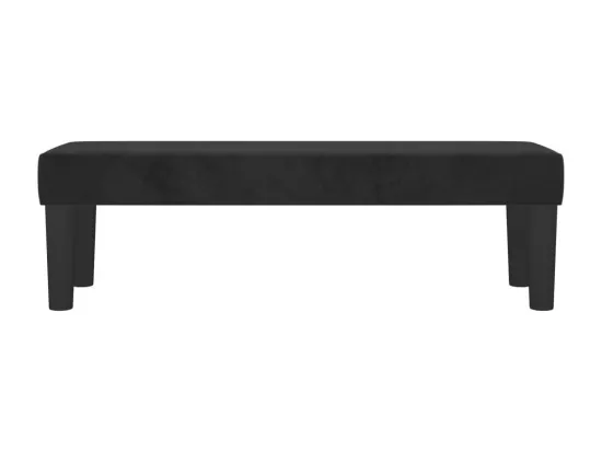 Banc Noir 100x30x30 cm Velours