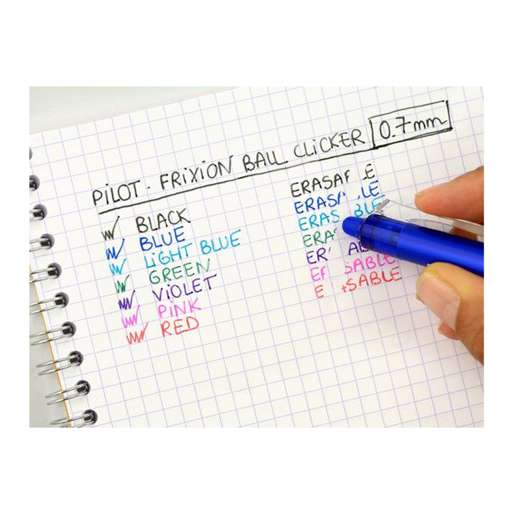FriXion Roller Ball Pen Tintenroller Stift mit Druckmechanik (BLRT-FR7-L) - Blau