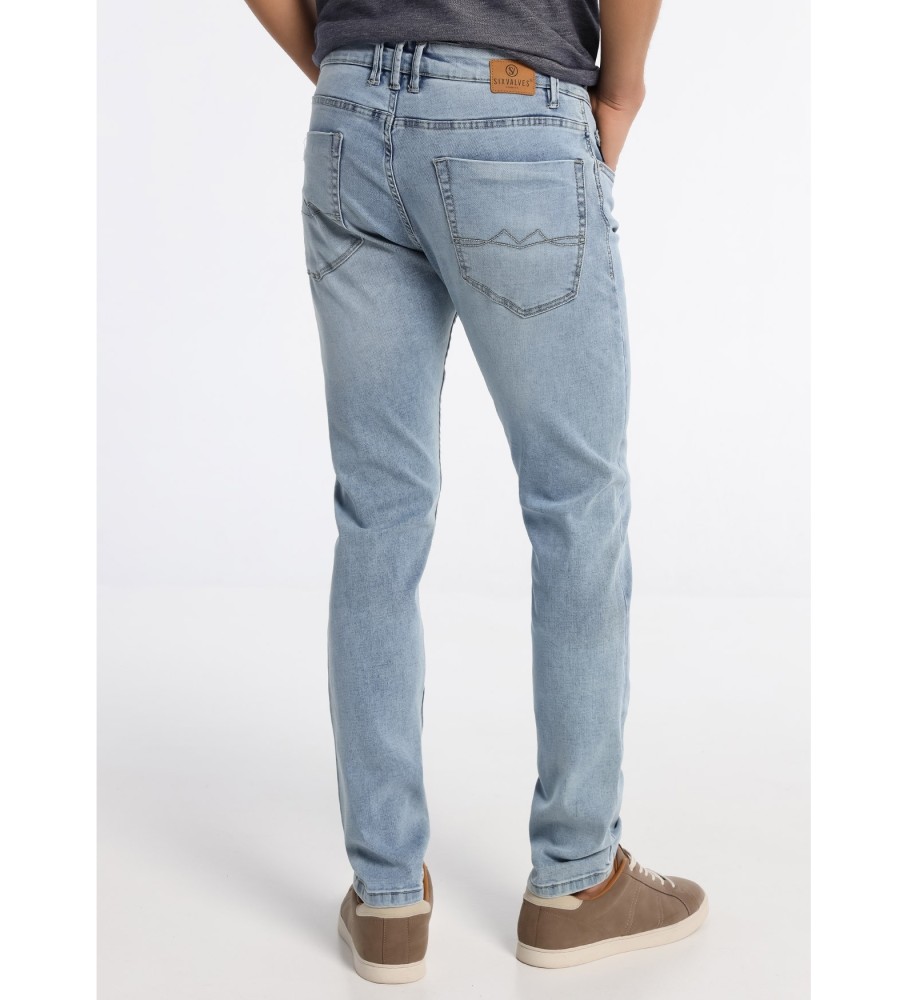 Calça jeans Six Valves Bleach Skinny Fit azul
