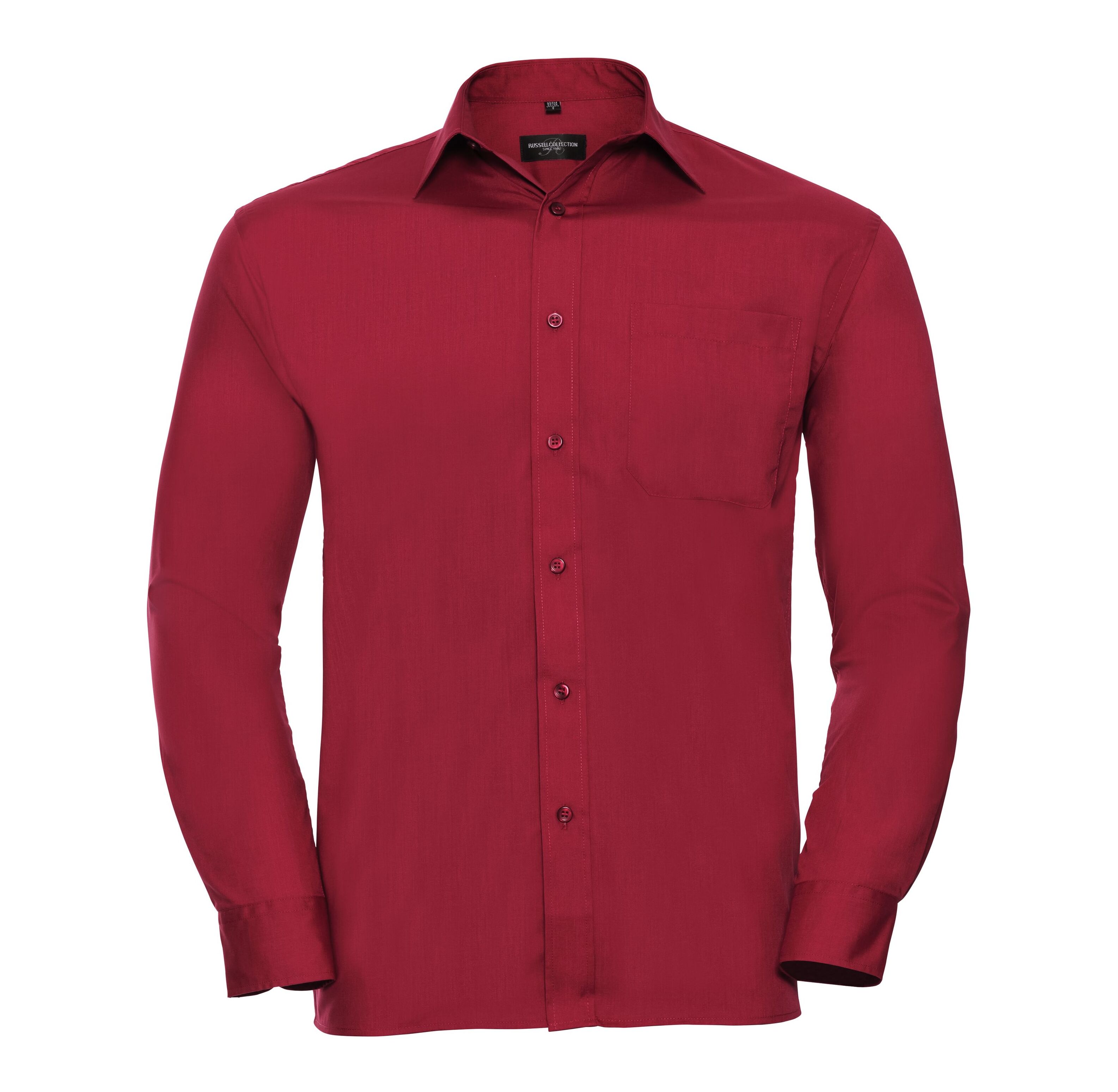 Russell Collection RU934M - Chemise Popeline Homme Manches Longues