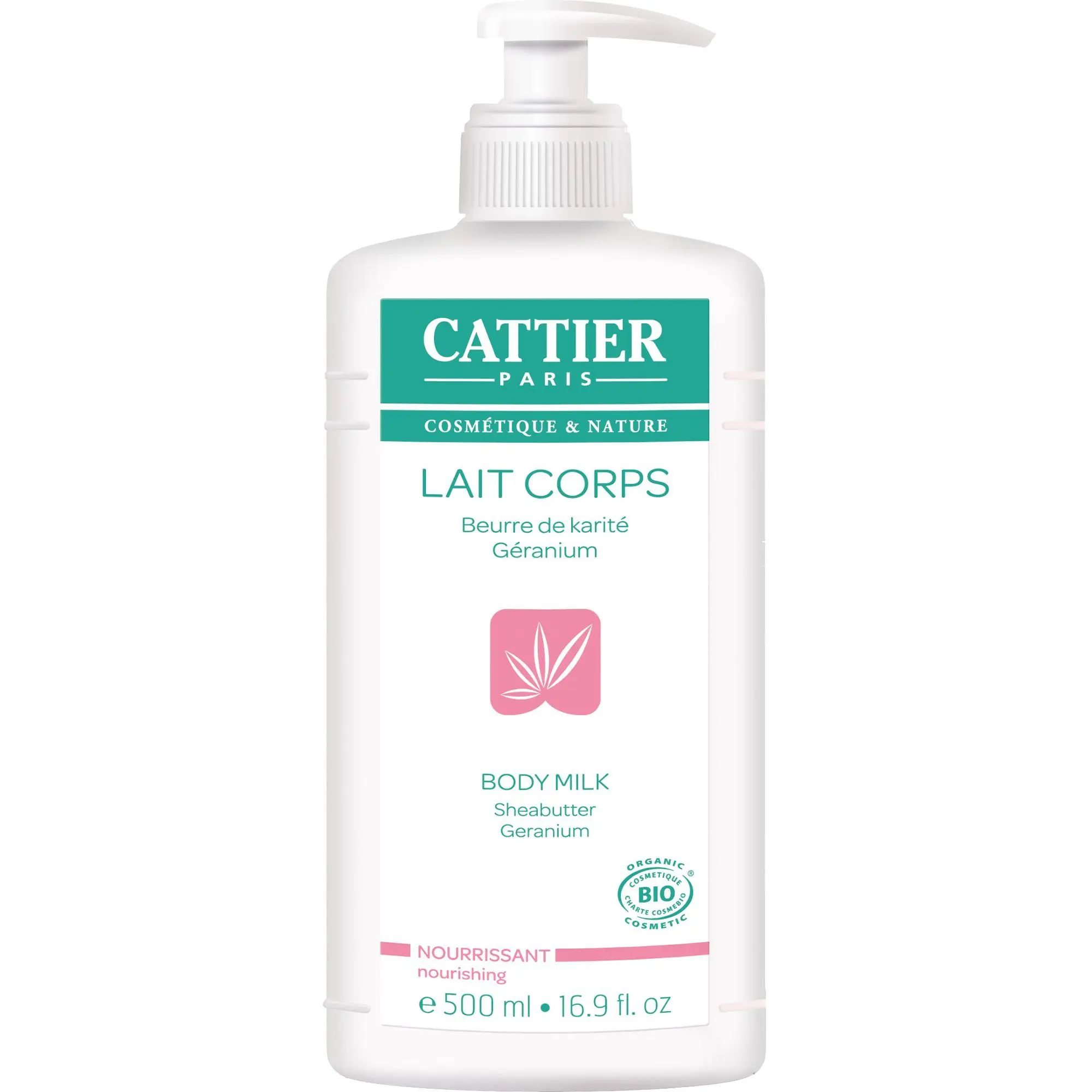 Cattier - Lait Nourrissant Karité Géranium Lait Nourrissant- Soin corps et bain