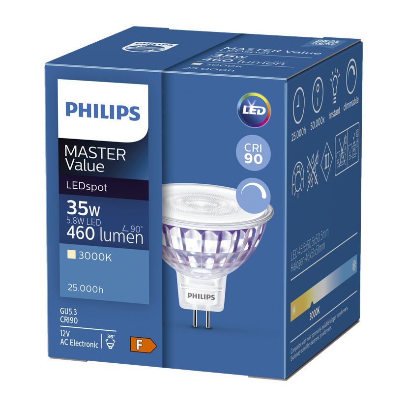 Reflektorpære LED GU5.3 5,8 W 460 lm
