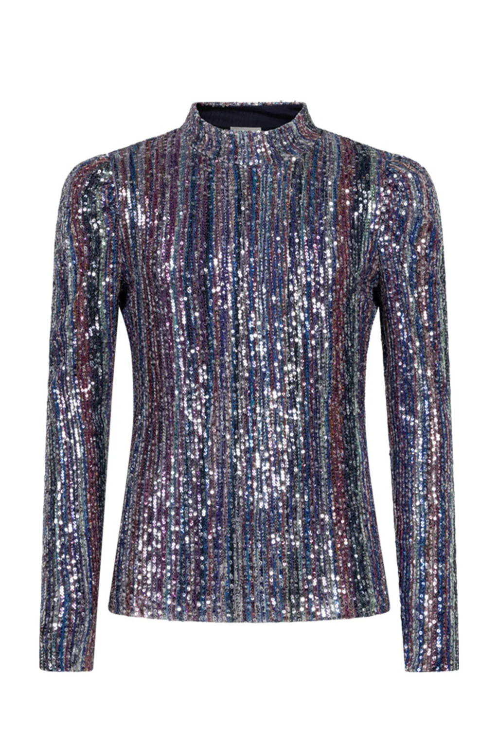 AI&KO longsleeve paars met pailletten