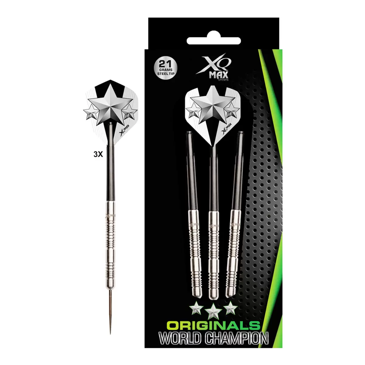 Tungsten Wolfram Dartset XQ Max schwarz,silber,weiss