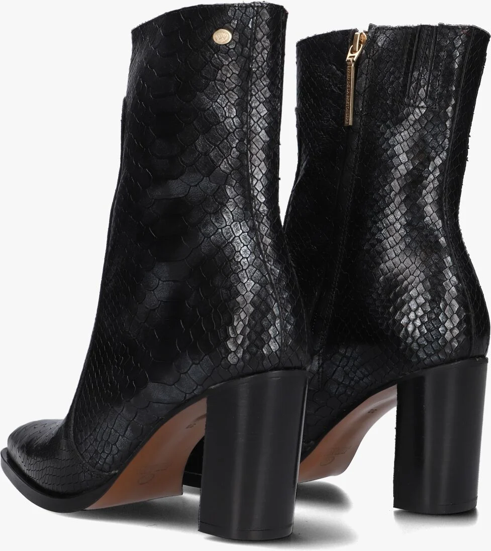 FRED DE LA BRETONIERE zwarte fred de la bretoniere enkellaarsjes paige ankle boot