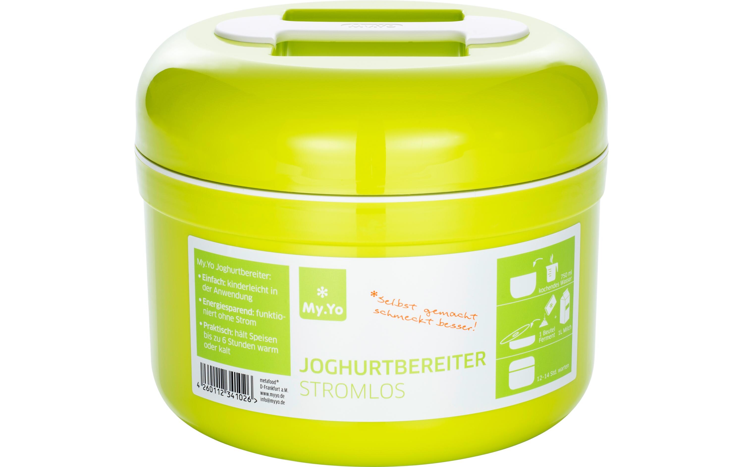 Joghurtmaker  hellgrün 1 lStromloser Joghurtmaker