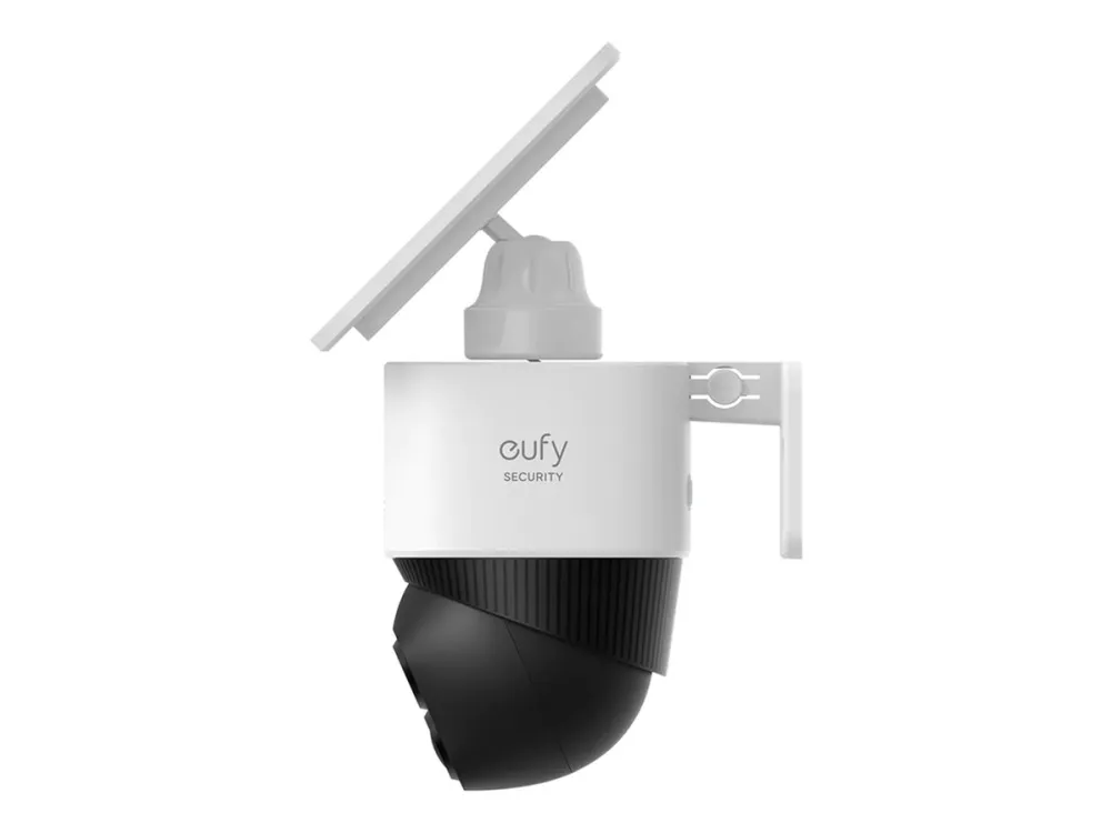 Eufy SoloCam S340 - Netværksovervågningskamera - panonering / hældningsvinkel - kanontårn - vejrbestandig - farve (Dag/nat) - 3K - audio - trådløs - WiFi - med Solar Panel